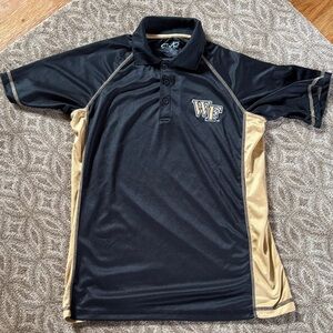 Black and Gold Wake Forest Dri-fit Polo Shirt